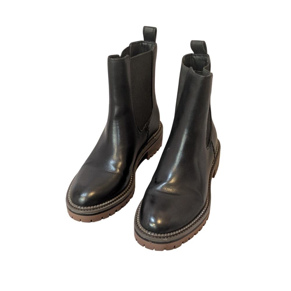 New Crown Vintage Gilian Boots Women's Black Round Toe Pull On Size 7.5